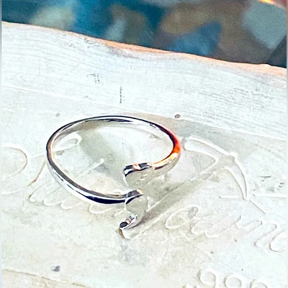 925 Shimmering Sterling Silver Adjustable Semicolon Ring; Your Story Isn't Over - Picture 9 of 13